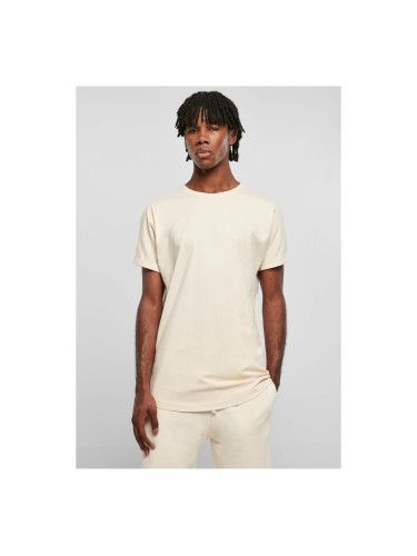 White sand T-shirt with a long shape