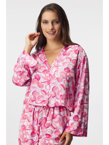 Сатенено горнище на пижама Macaron