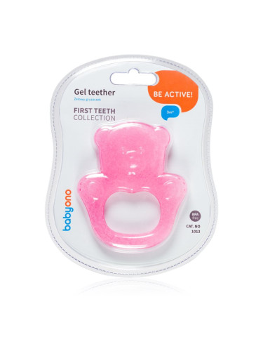 BabyOno Be Active Gel Teether гризалка Pink Bear 1 бр.