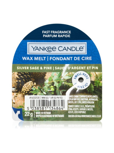 Yankee Candle Silver Sage & Pine восък за арома-лампа 22 гр.