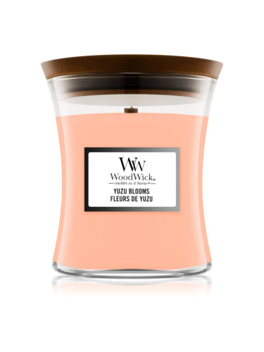 Woodwick Yuzu Blooms ароматна свещ с дървен фитил 275 гр.