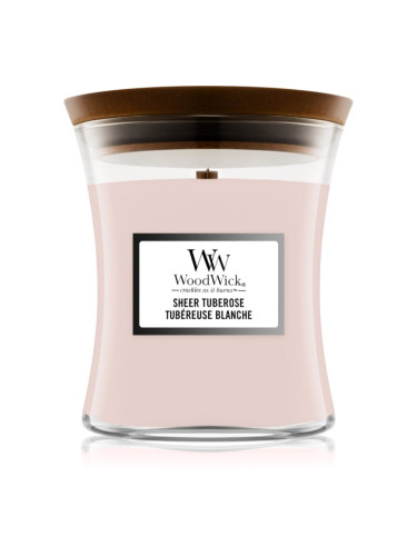 Woodwick Sheer Tuberose ароматна свещ 275 гр.