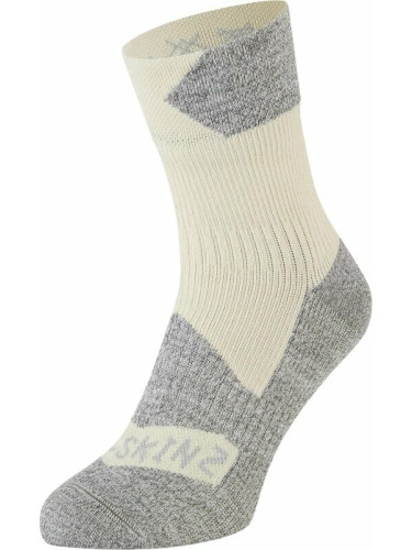 Sealskinz Bircham Waterproof All Weather Ankle Length Sock Cream/Grey Marl L Чорапи за колоездене