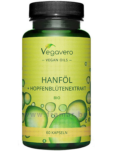 ВЕГАВЕРО КОНОПЕНО МАСЛО + ЕКСТРАКТ ОТ ЦВЯТ НА ХМЕЛ БИО капсули * 60