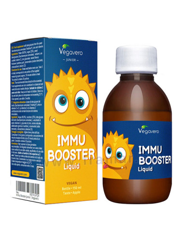ВЕГАВЕРО ИМУ БУСТЕР СИРОП ЗА ДЕЦА С БЕТА ГЛЮКАНИ, ЦИНК + ВИТАМИН C И D3 150 мл