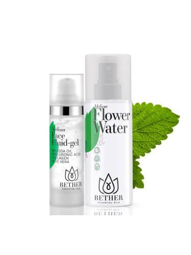 Комплект за лице Крем-гел за лице и Флорална вода с Маточина Bether Melissa Face Fluid Gel And Flower Water