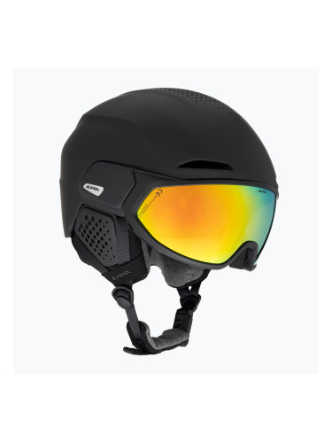 Ски каска Alpina Alto Q-Lite черен мат/златно огледало