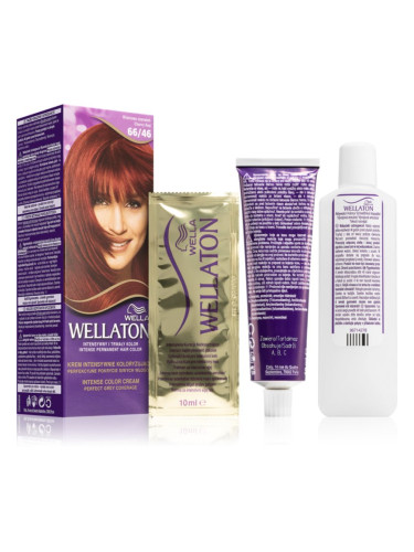 Wella Wellaton Intense перманентната боя за коса с арганово масло цвят 66/46 Cherry Red 1 бр.