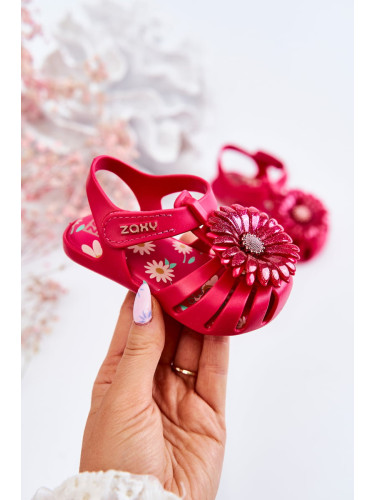 Kids sandals with Velcro fragrant ZAXY JJ385030 Dark pink