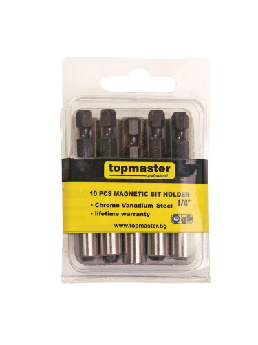 Удължение за накрайник 1/4", 60 мм, Topmaster Pro 330348, магнит, 10 бр.