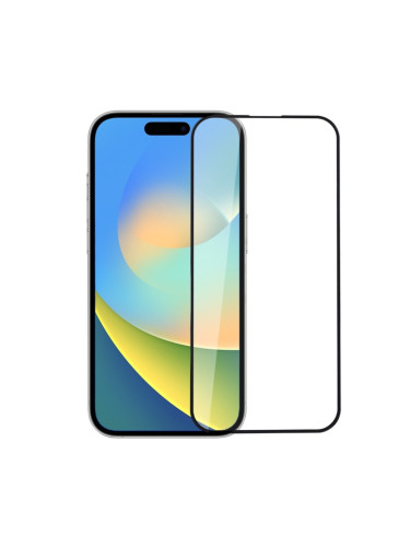 Стъклен протектор MBX 9D Paper Box Flat, За iPhone 15 (6.1), Черен