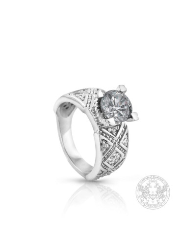 Бутиков дамски пръстен с брилянти и централен диамант 1.02 ct. BR8105GIA