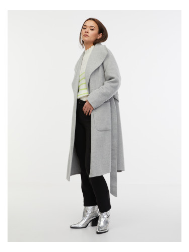 Orsay Light Grey Women's Coat with Wool - Women's