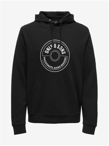 Men's Black Hoodie ONLY & SONS Lamer - Men