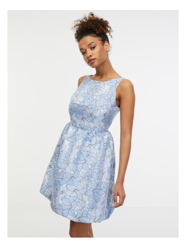 Orsay Light Blue Women's Floral Dress - Women's