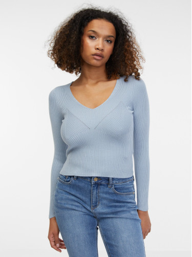 Orsay Light Blue Women's Ribbed Sweater - Women