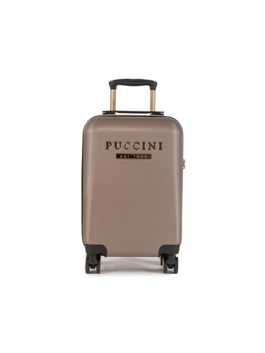 Puccini Самолетен куфар за ръчен багаж Los Angeles ABS017C Бежов