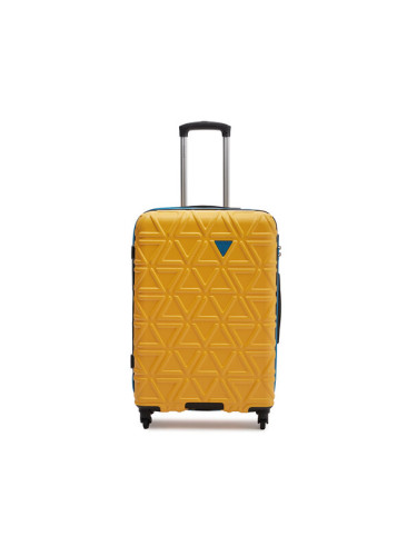 Puccini Самолетен куфар за ръчен багаж ABS018B Жълт