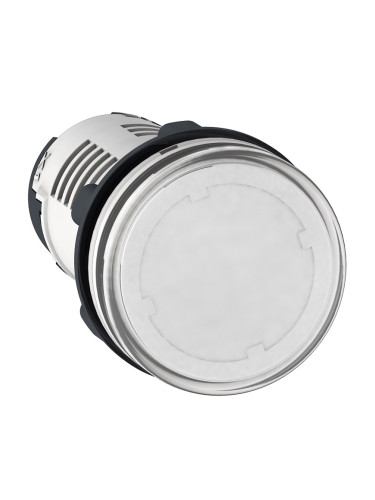 Индикаторна лампа, LED, XB7EV07MP, 220VAC, прозрачна (бяла), отвор ф22mm
