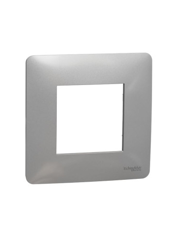 Рамка, едно гнездо, цвят алуминий, New Unica, Schneider Electric, NU200230