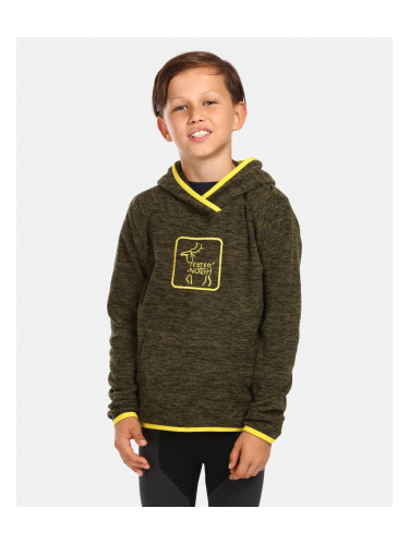 Children's fleece hoodie Kilpi FLOND-JB Green