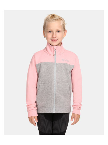 Girls' cotton sweatshirt Kilpi HALI-JG Light pink