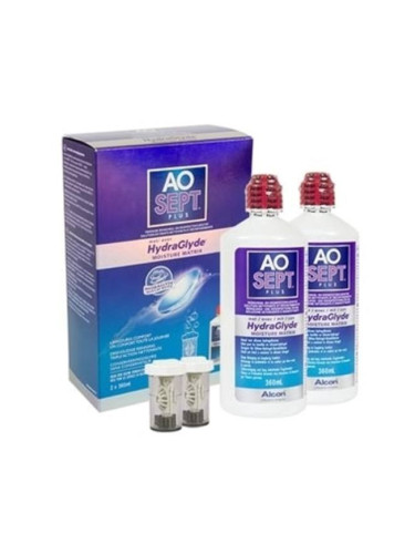 Aosept Plus with Hydraglyde 2 x 360 ml с кутии - разтвори за контактни лещи