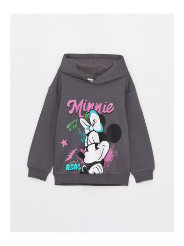 LC Waikiki Lcwk Minnie Mouse Printed Long Sleeve Girls Hoodie