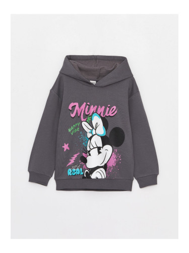 LC Waikiki Minnie Mouse Printed Long Sleeve Girls' Hoodie