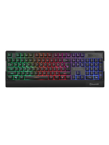 Клавиатура Marvo Gaming Keyboard K606, USB, гейминг, мембранова, черна, Rainbow подсветка