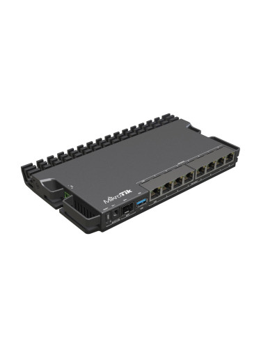 Рутер Mikrotik RB5009UPr+S+IN, 7х 10/100/1000 LAN, 1x 100/1000/2500 LAN, 1х SFP+, 1GB RAM, 1GB Flash памет, PoE, USB
