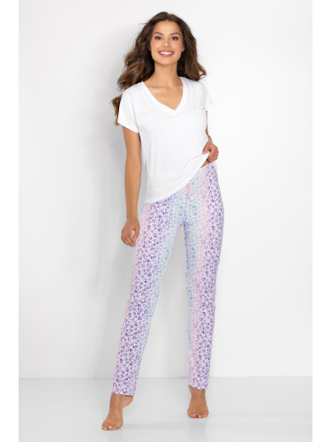 Пижама Coco бяло-люлякова