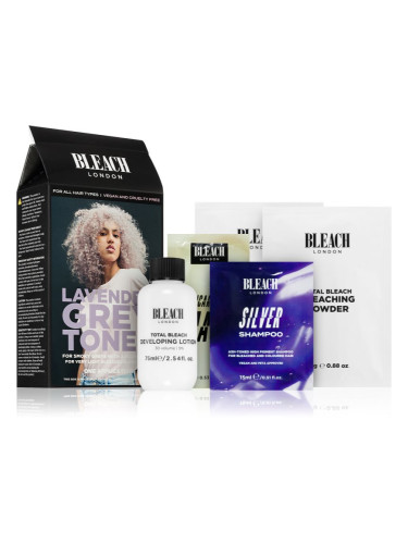 Bleach London Toner Kit полу-перманента боя за коса за руса коса цвят Lavender Grey 1 бр.