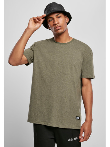 Oversize Melange Tee dark green melange