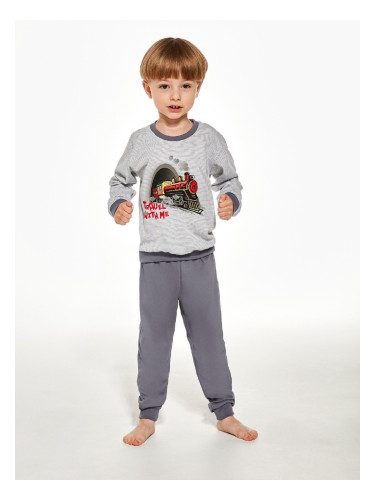 Pyjamas Cornette Kids Boy 478/145 Train L/R 86-128 grey