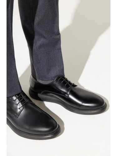 ALTINYILDIZ CLASSICS Men's Black 100% Leather Opening Shoes
