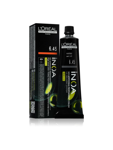 L’Oréal Professionnel Inoa перманентната боя за коса без амоняк цвят 6.45 60 мл.