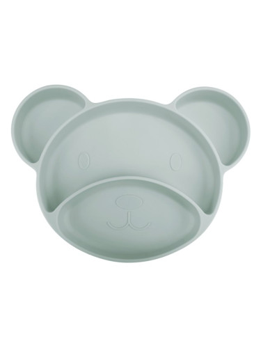 Canpol babies Bear разделена чиния с вендуза Green 1 бр.