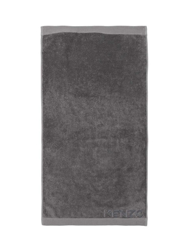 Малка памучна кърпа Kenzo Iconic Gris 45x70?cm