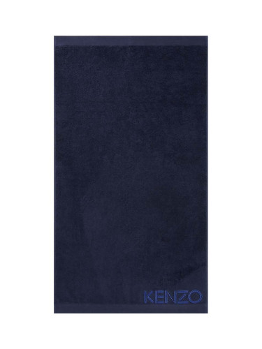 Голяма памучна кърпа Kenzo Iconic Navy 92x150 cm
