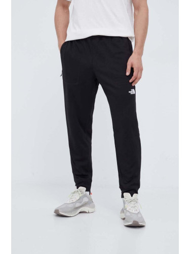 Спортен панталон The North Face в черно с изчистен дизайн