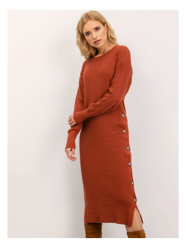 BSL Brick red knitted dress