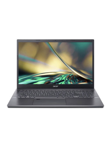Лаптоп Acer Aspire 5 A515-57-50D8 (NX.KN4EX.015)(сив), осемядрен Intel Core i5-12450H 2.0/4.4GHz, 15.6" (39.62cm) Full HD Anti-Glare 144Hz дисплей, (HDMI), 16GB DDR4, 512GB SSD NVMe, 3x USB 3.2 Gen 1, Linux, 1.8kg