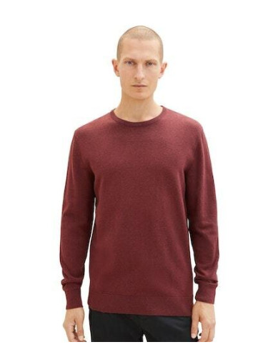 Пуловер Tom Tailor Basic Crew Burgundy