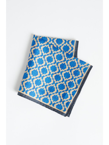 ALTINYILDIZ CLASSICS Men's Blue-beige Patterned Handkerchief