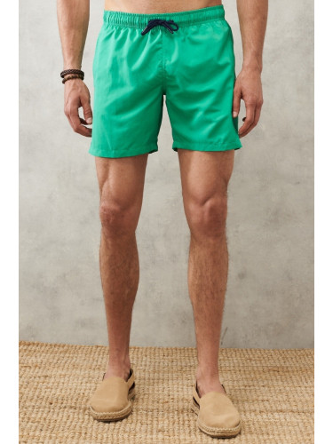 AC&Co / Altınyıldız Classics Men's Green Standard Fit Quick Dry Swimsuit Swim Shorts