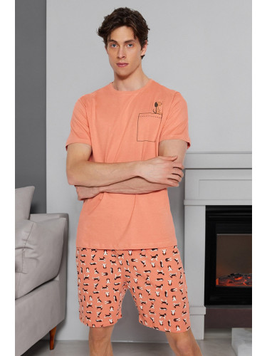 мъжка пижама комплект Trendyol Patterned