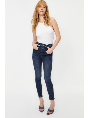 Trendyol Dark Blue High Waist Skinny Jeans