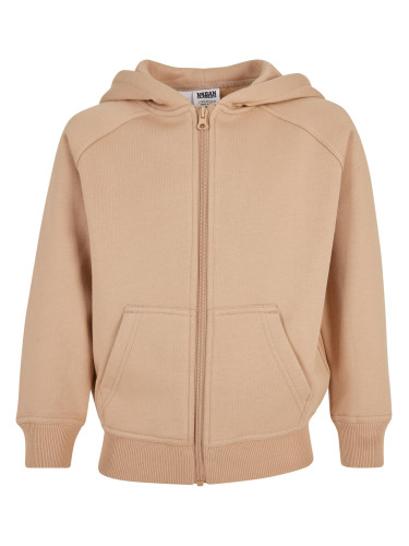 Boys' zippered hoodie in beige