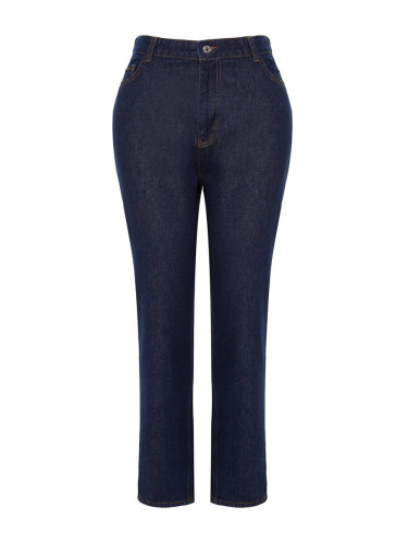 Trendyol Curve Dark Blue High Waist Mom Jeans